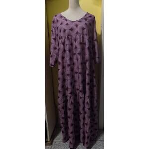 Purple Patterned Dress